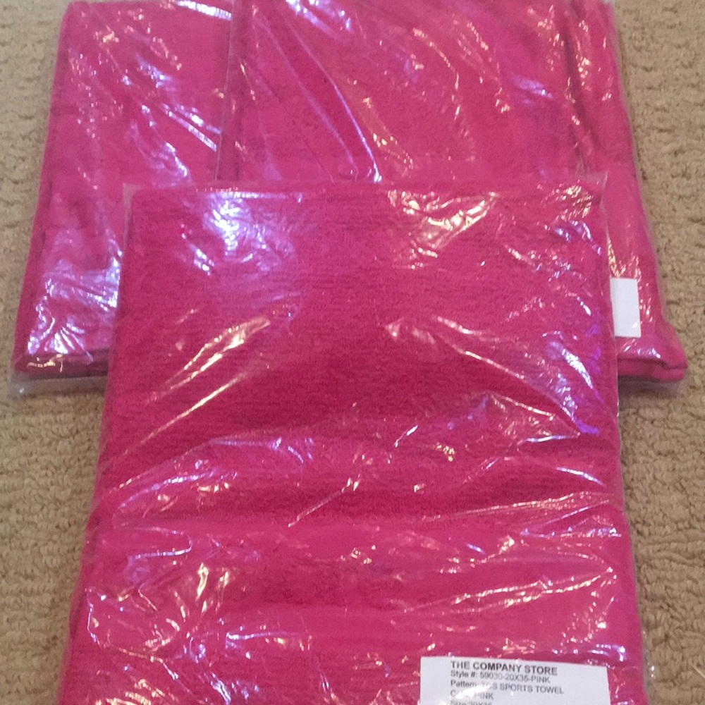 NWT the company store pink sports towels